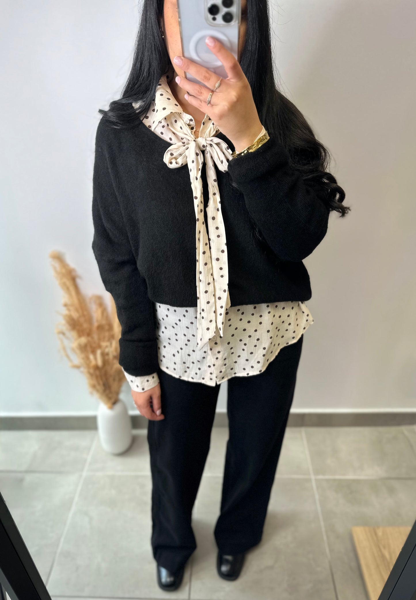 Blouse à poids noeud ou cravate - LUCIE