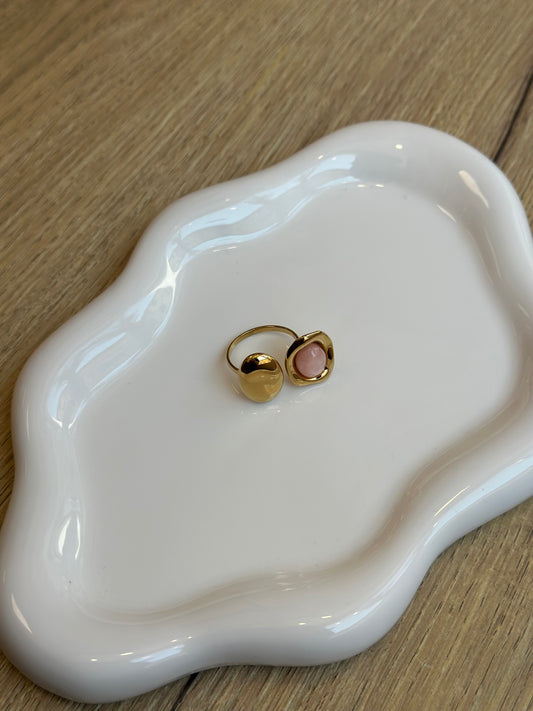 Bague à pierre rose