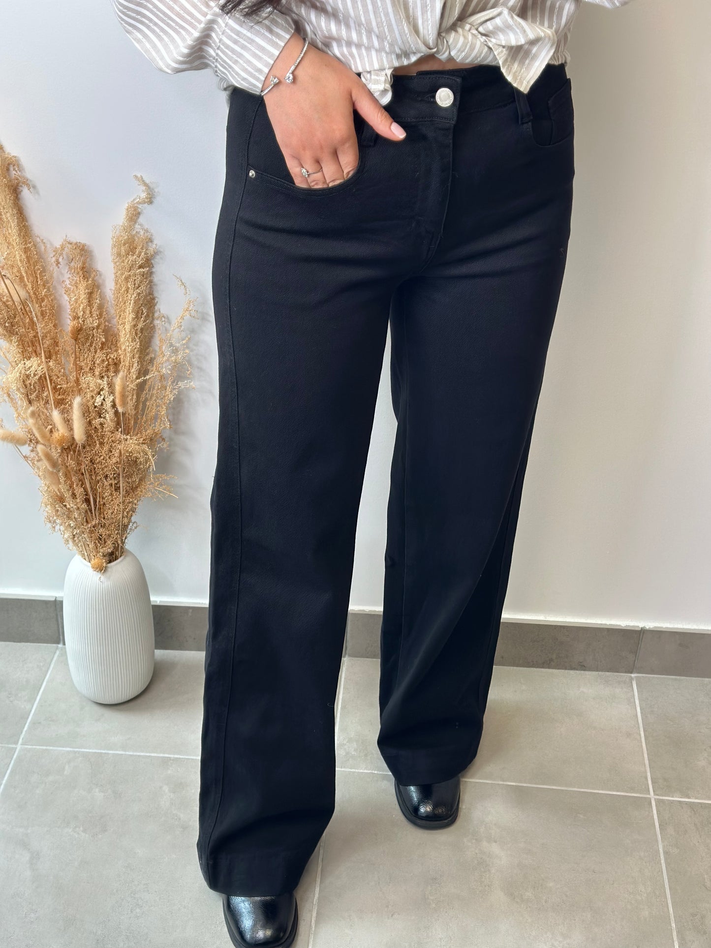 Jean noir wide leg - LOUISE