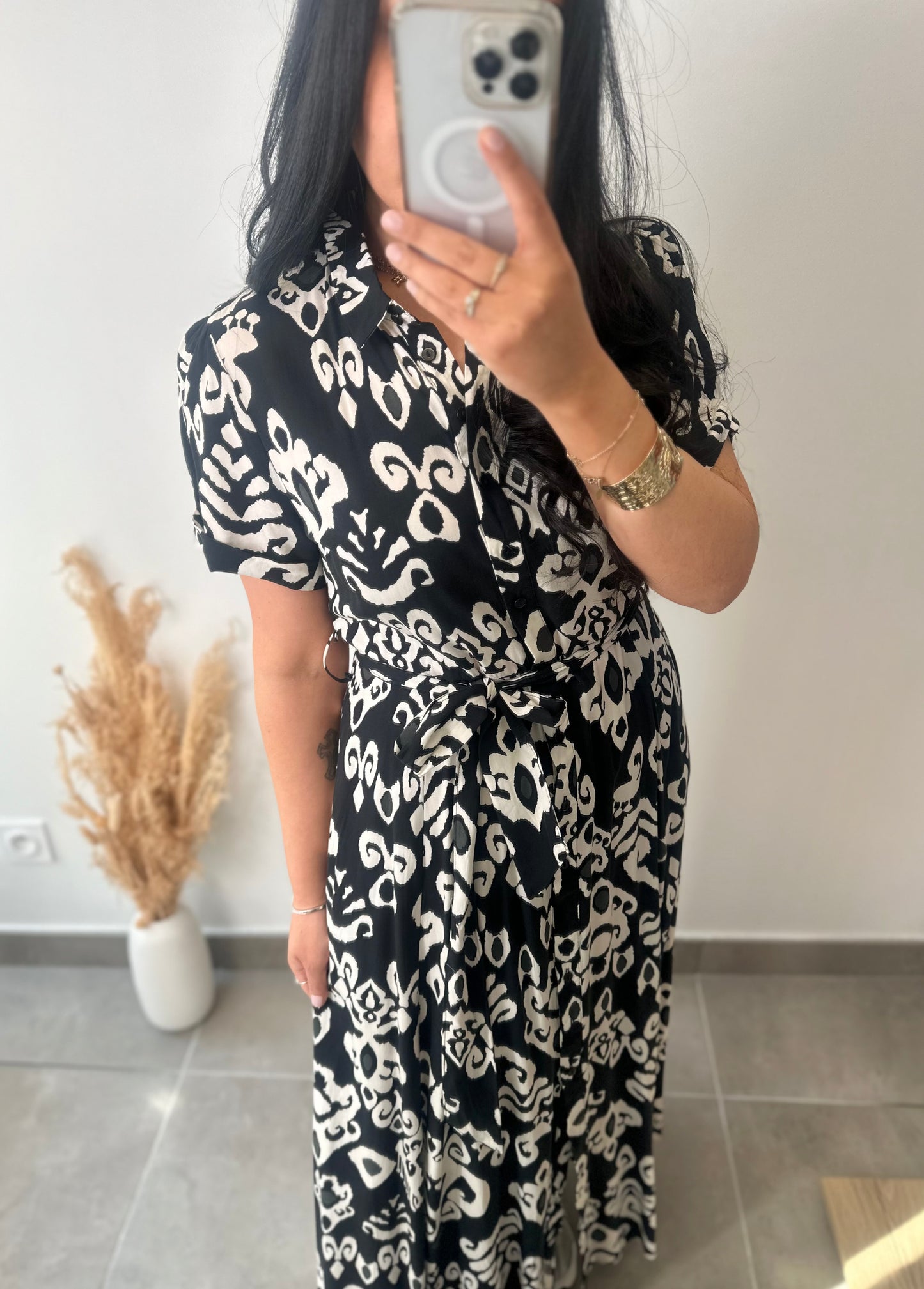 Robe à motifs fleuries en viscose