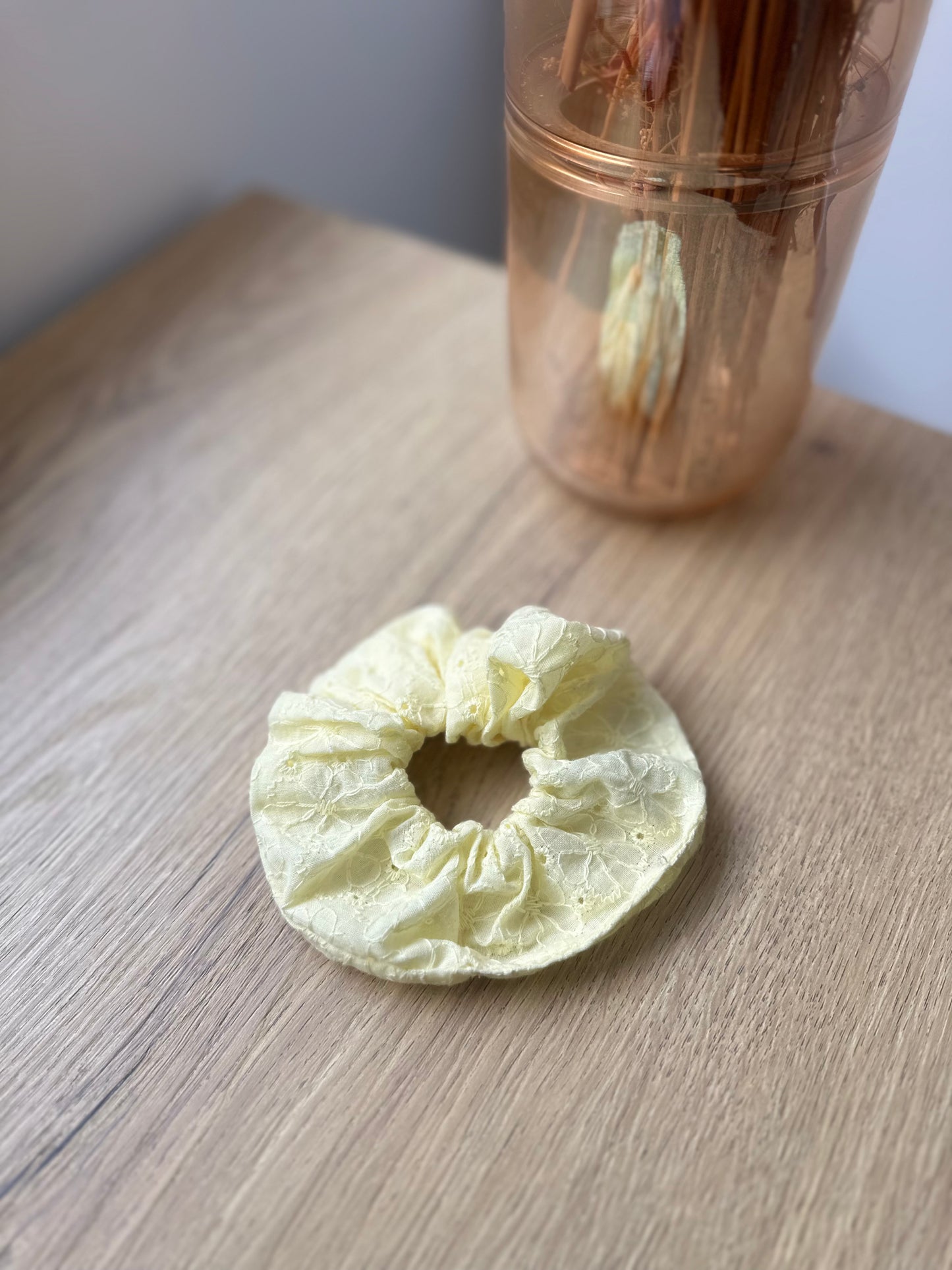 Élastique cheveux brodé - JAUNE