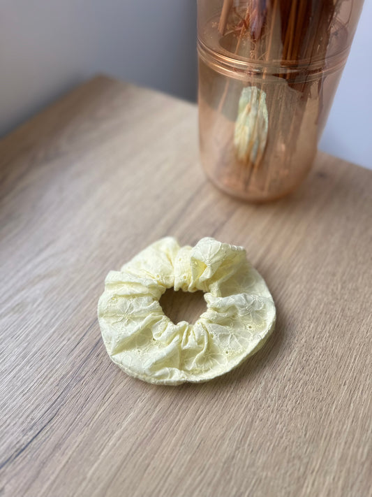 Élastique cheveux brodé - JAUNE