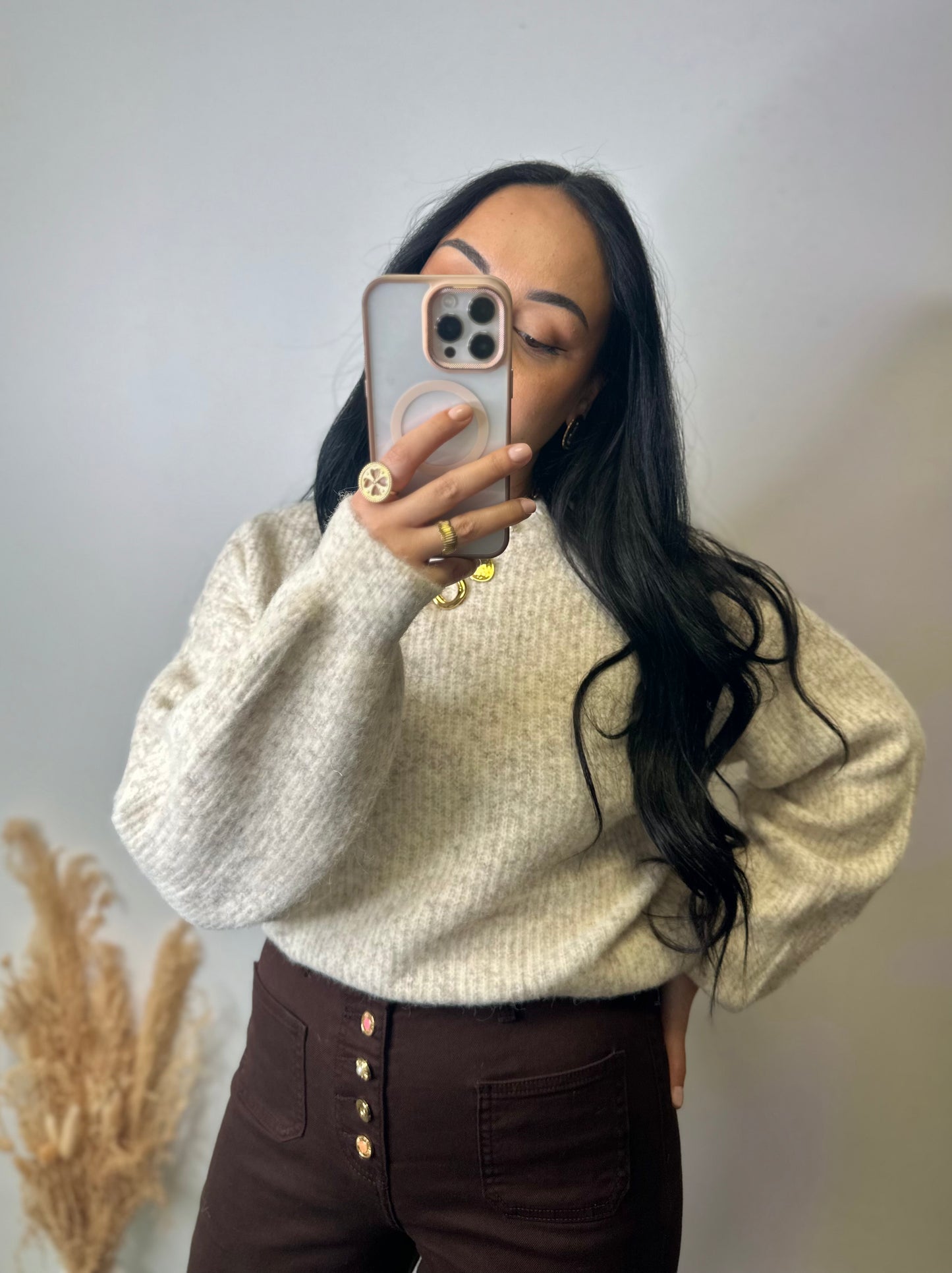 Pull écru chiné - AMBRE