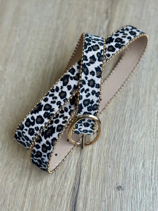 Leopard suede belt - CHIARA