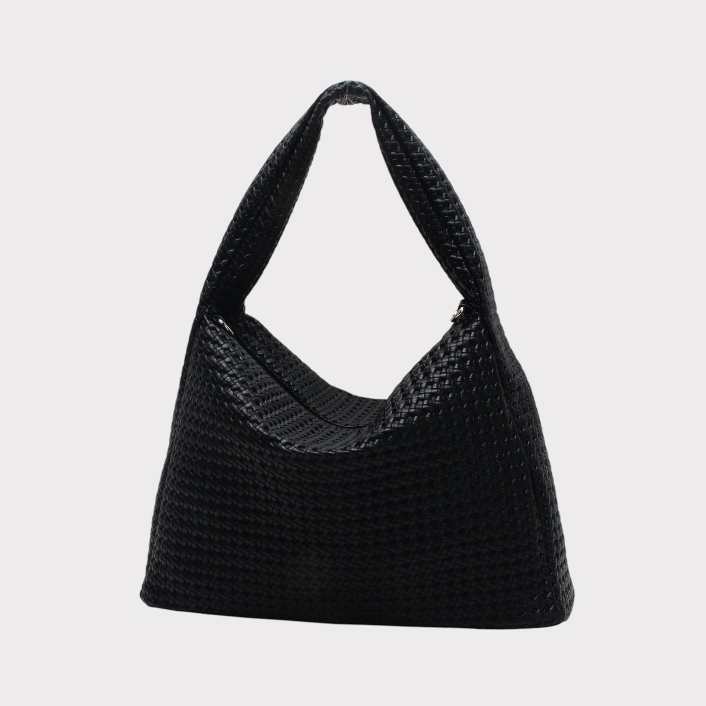 Sac cabas souple tissé noir