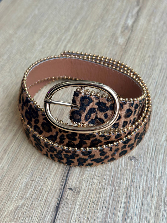 Leopard suede belt - CHLOÉ