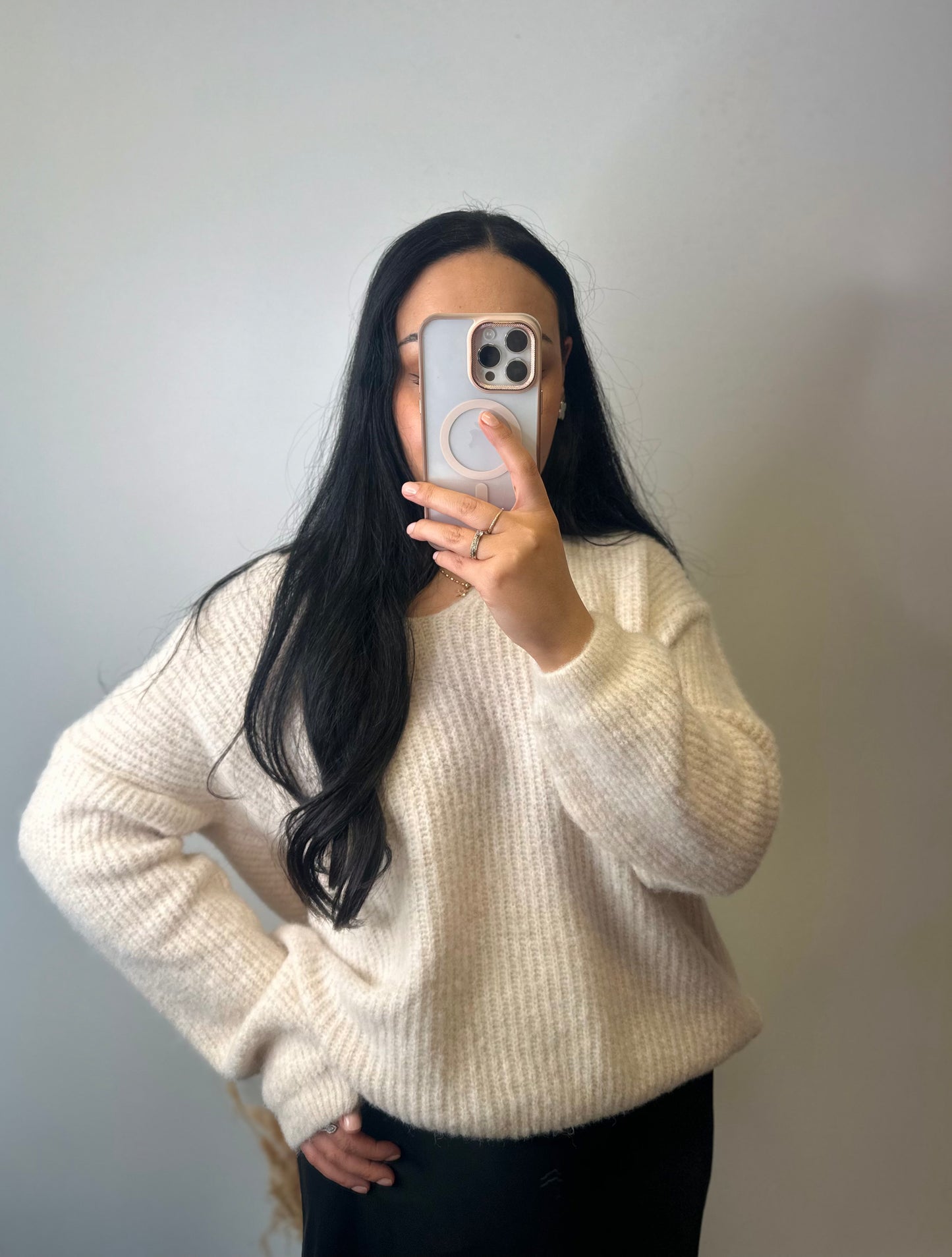 Pull doux manches boules - MAYA