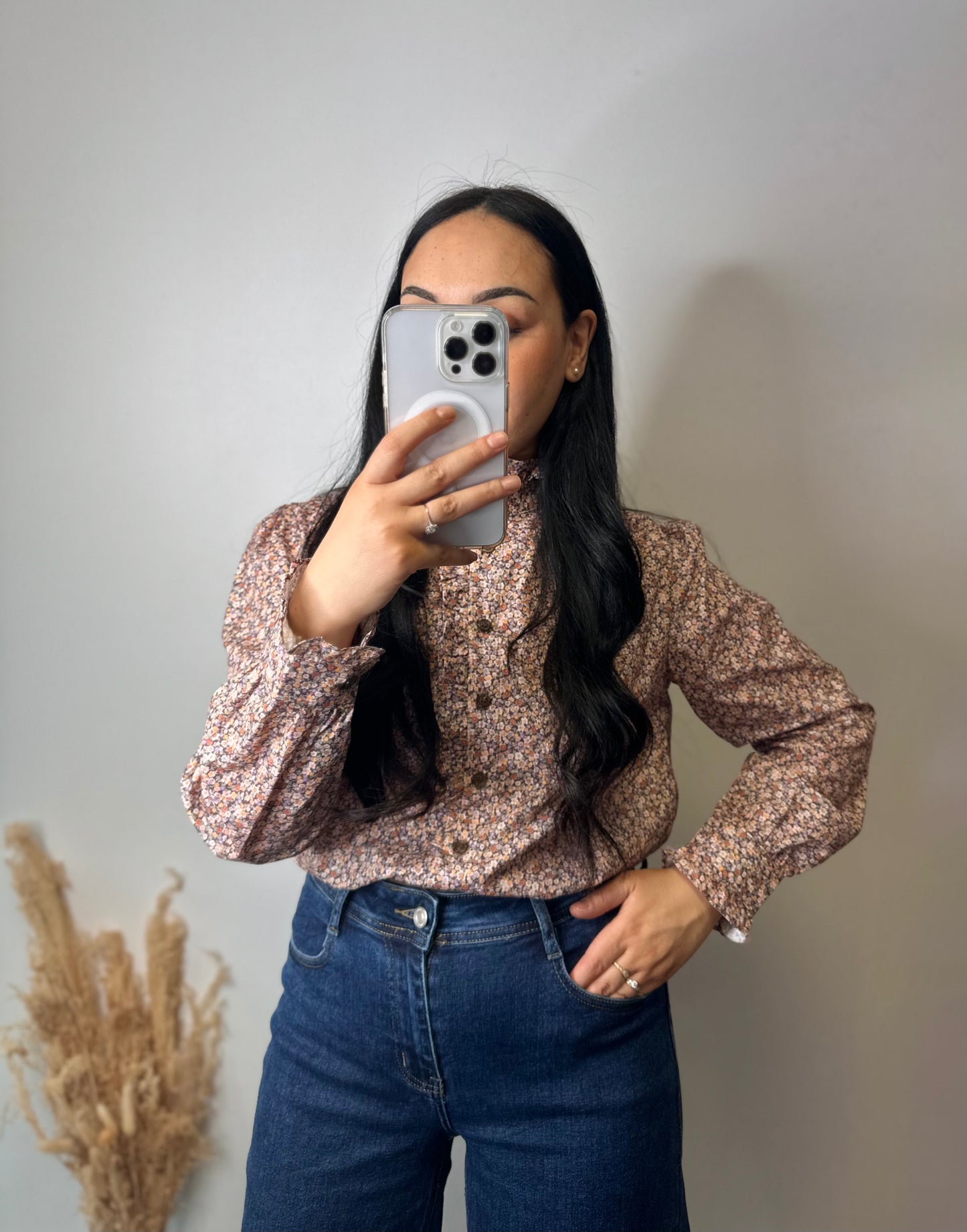 Chemise libertie à col montant - ALMA