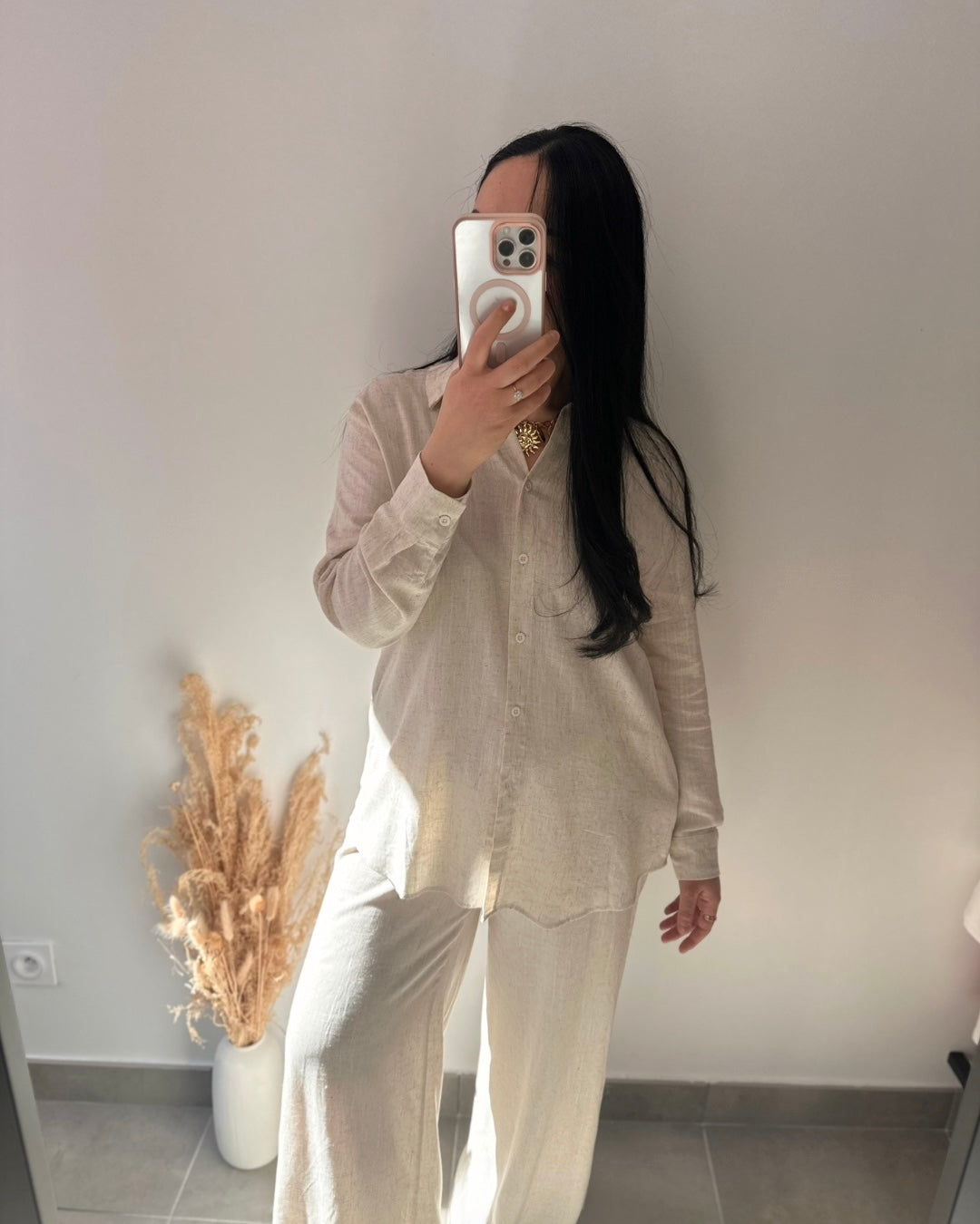 Chemise en lin écru - ADRIA