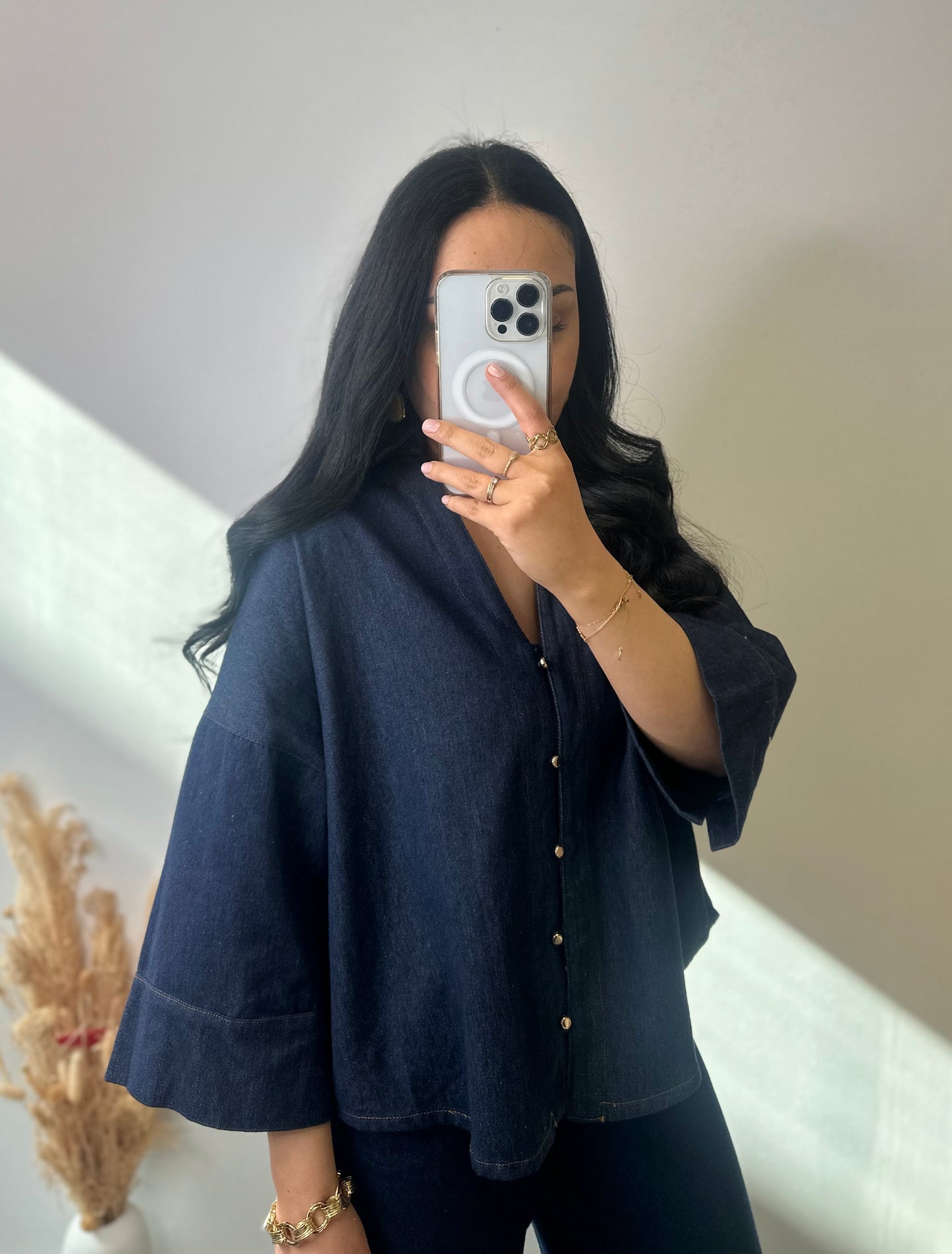 Blouse en jean brut - IRIS