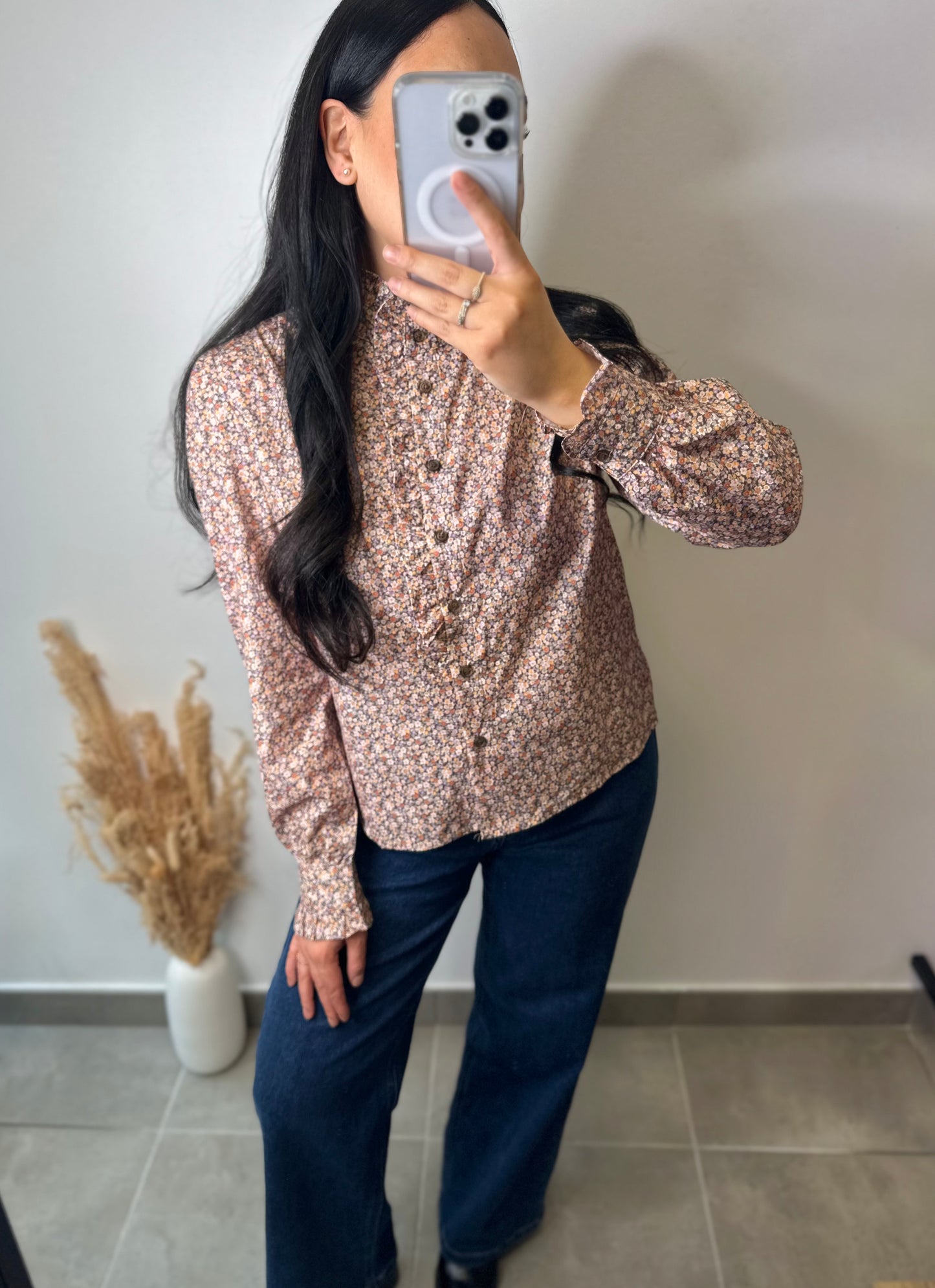 Chemise libertie à col montant - ALMA