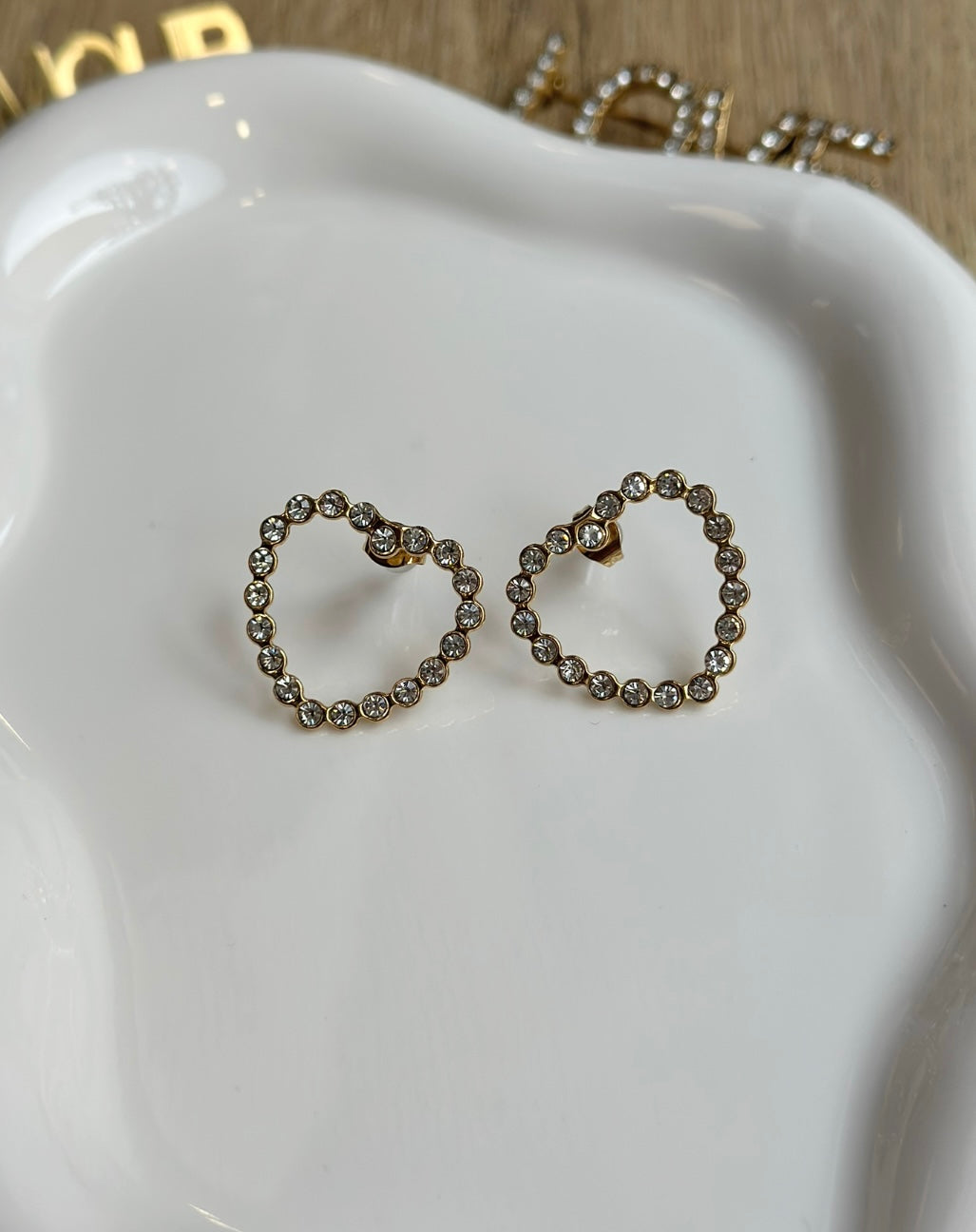 Earrings - HEART RHINESTONE