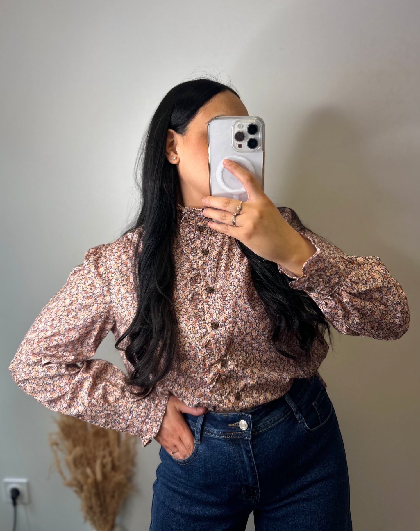 Chemise libertie à col montant - ALMA