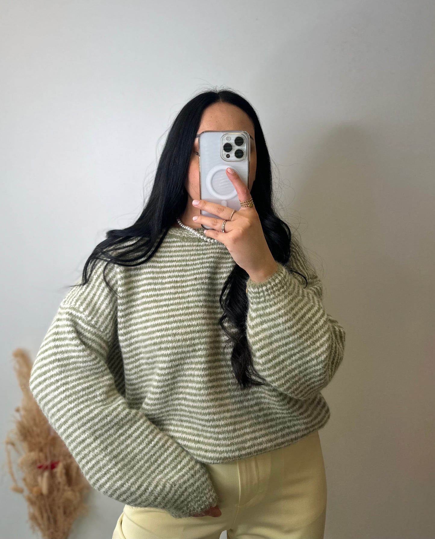 Pull à rayures kaki - ZOÉ