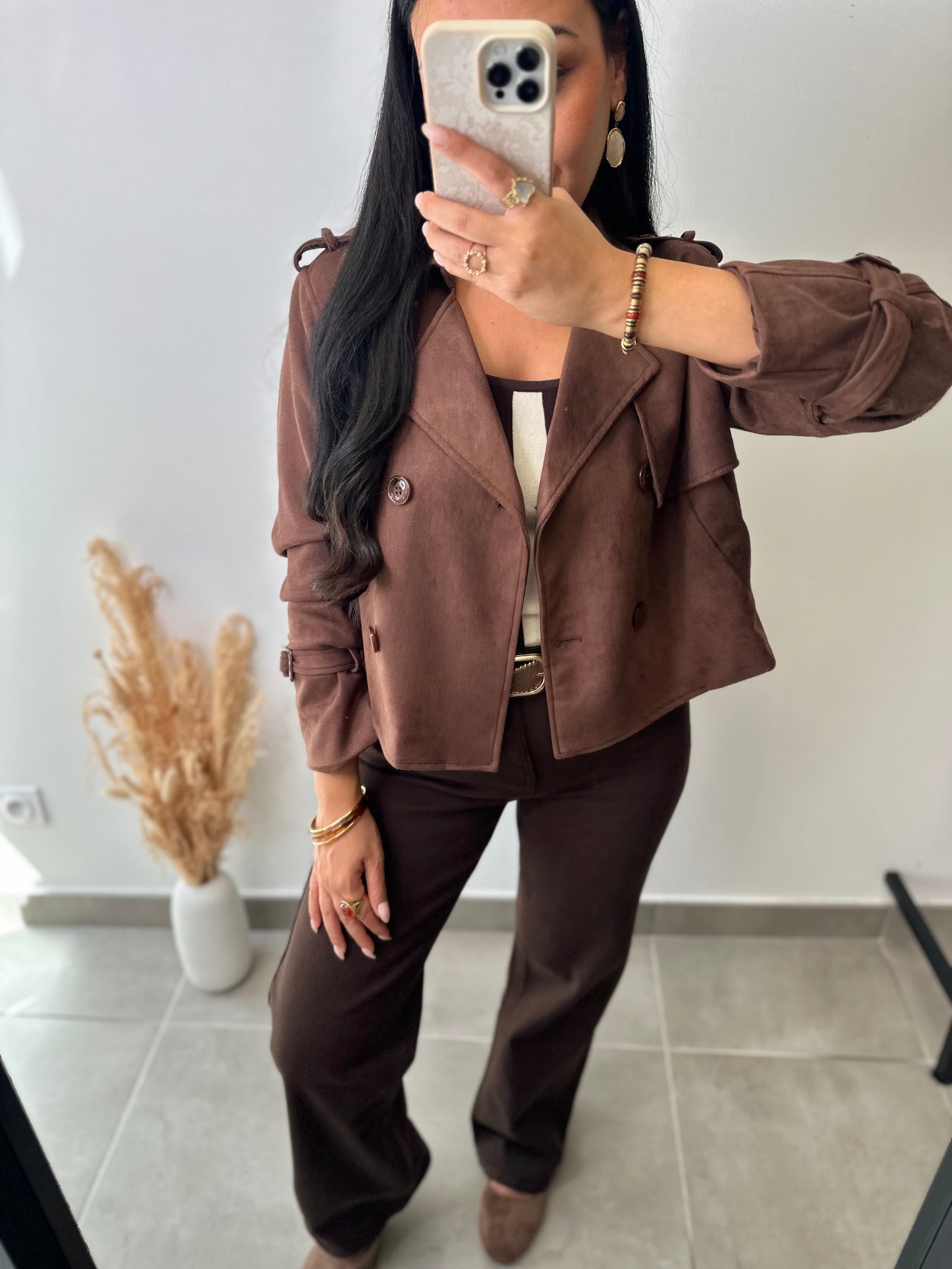 Jean marron coupe WIDE LEG