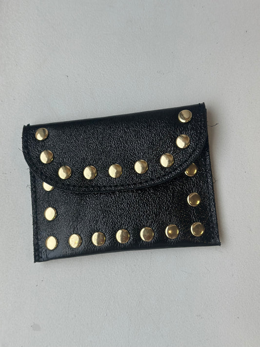Petit porte monnaie en cuir satiné