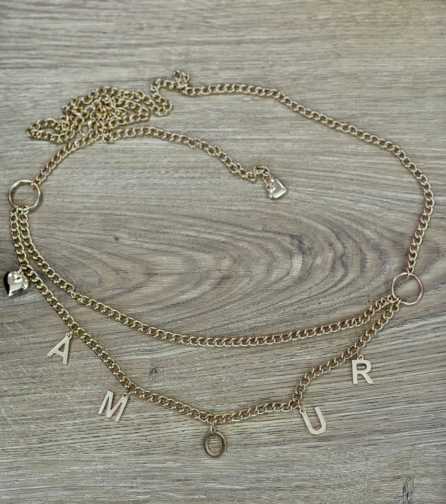 Ceinture bijoux breloques - AMOUR