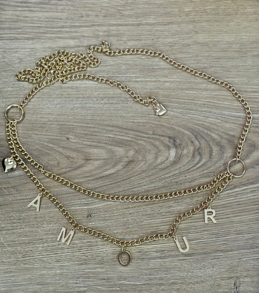 Belt jewelry charms - LOVE