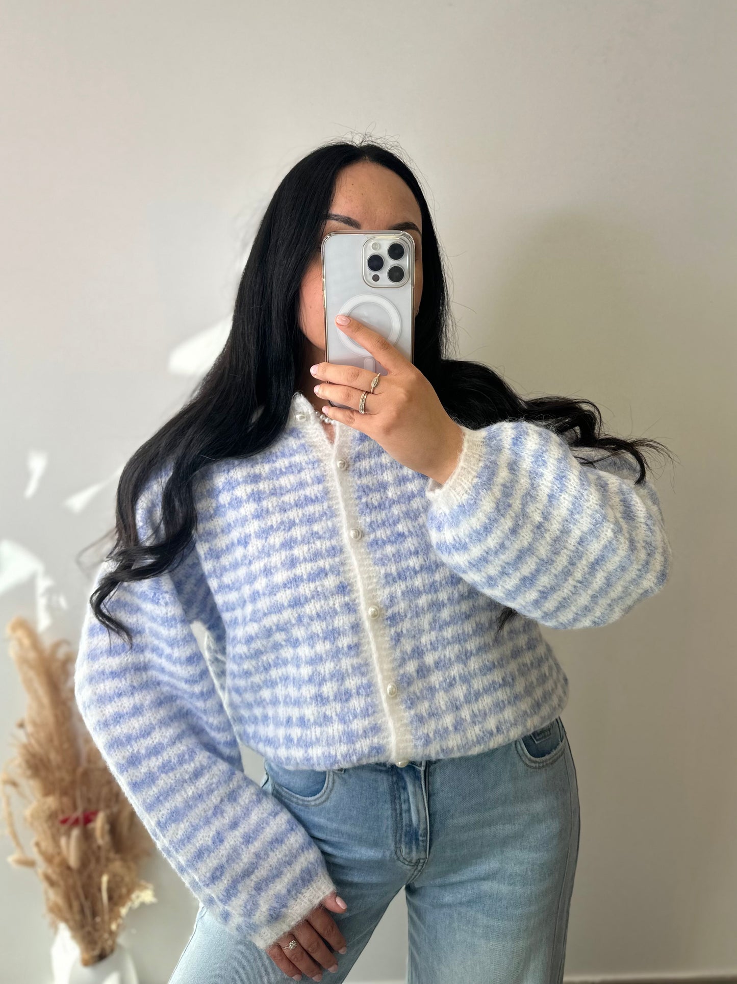 Gilet à rayures bleues & blanches - ROMY