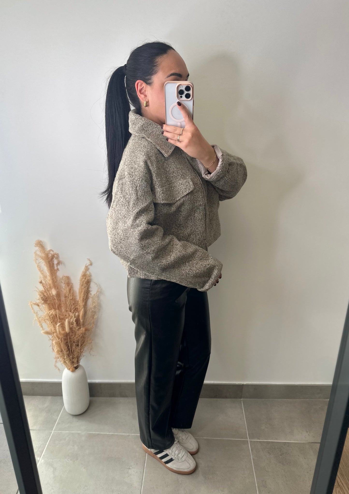 Pantalon simili-cuir noir - AMBRE