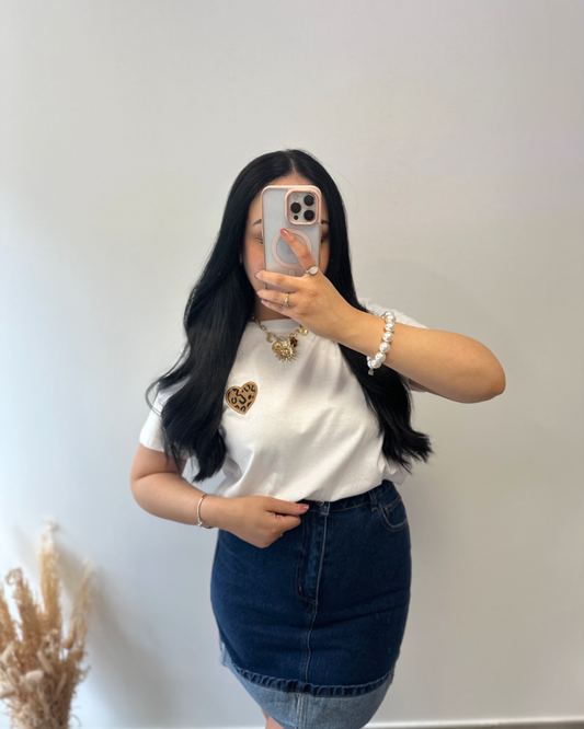 Denim skirt with cuffs - MAYA
