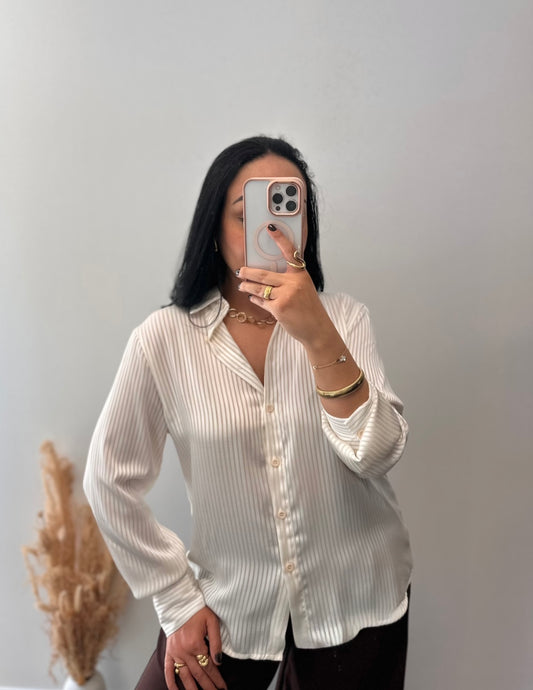 Beige shirt with gold stripes - MIA