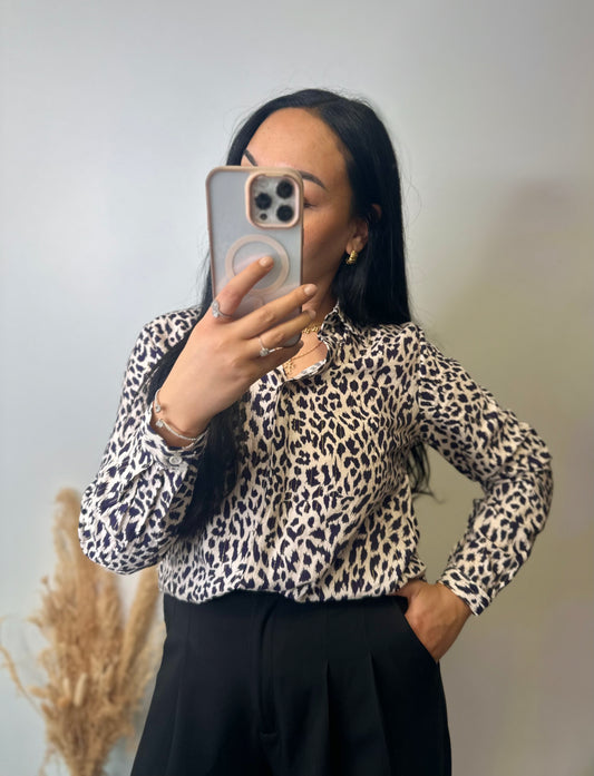 Chemisier léopard bleu - CHIARA