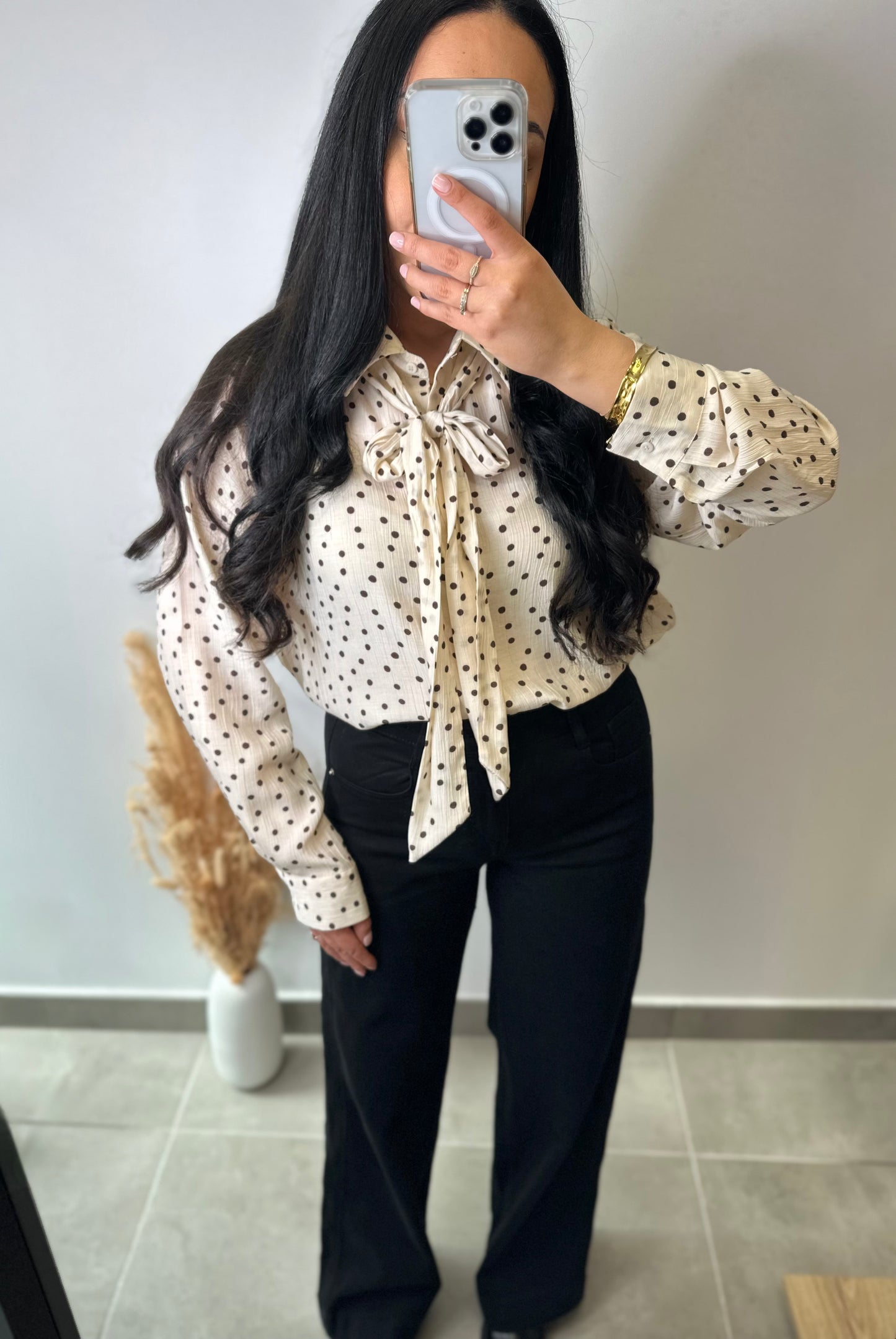 Blouse à poids noeud ou cravate - LUCIE