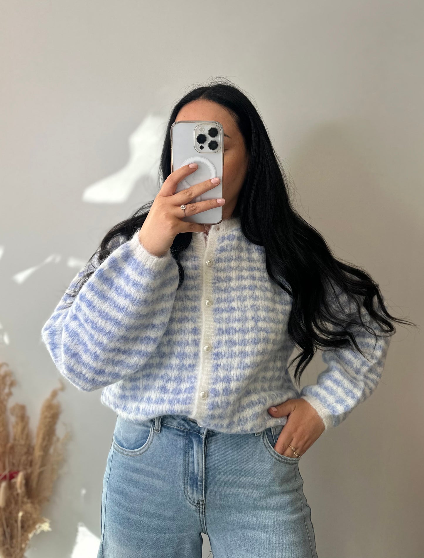 Gilet à rayures bleues & blanches - ROMY