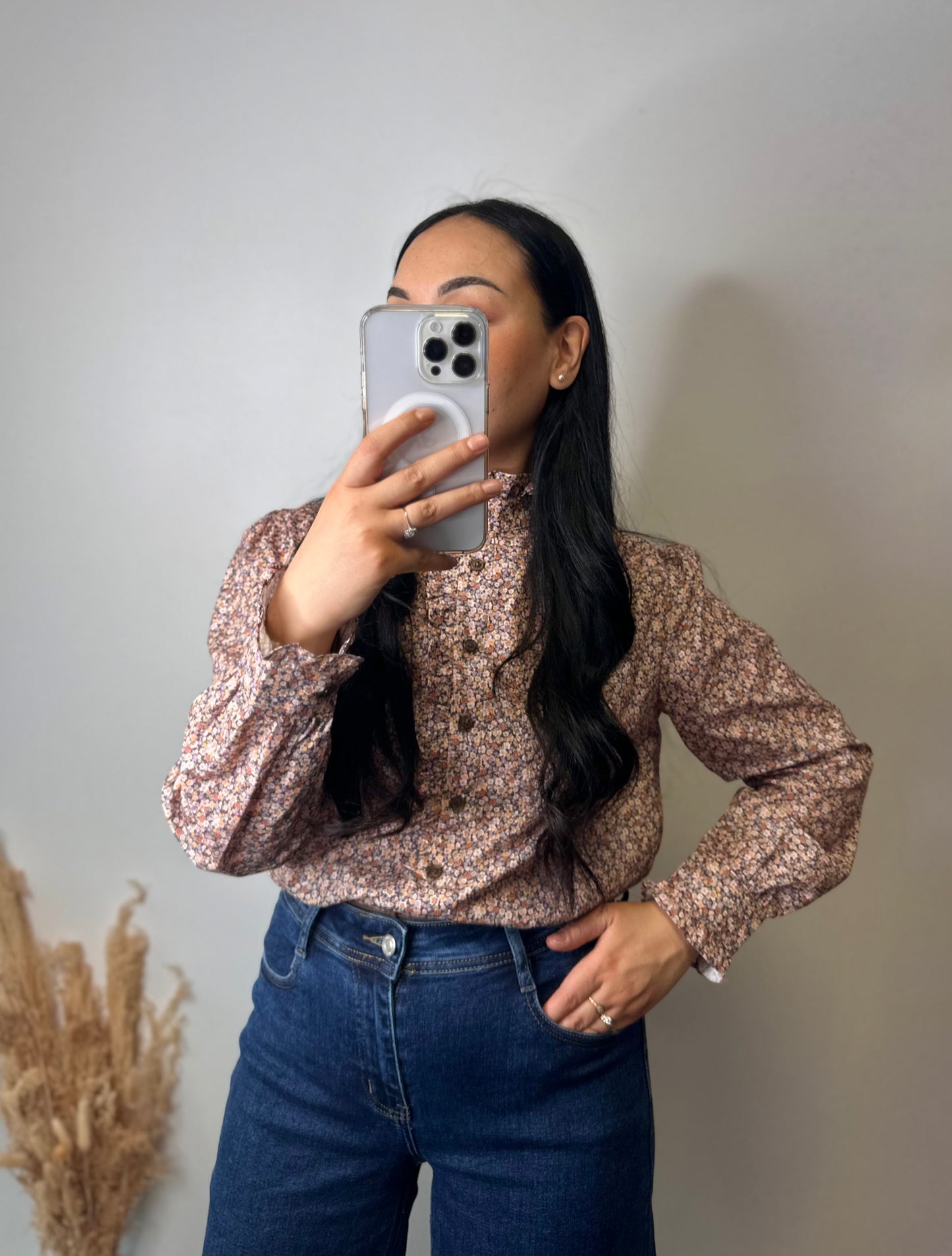 Chemise libertie à col montant - ALMA