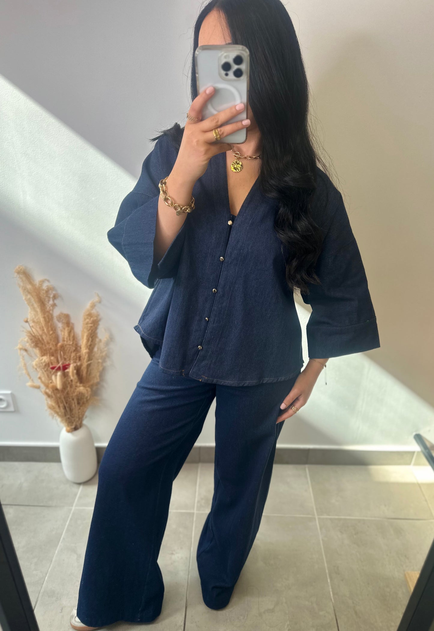 Blouse en jean brut - IRIS