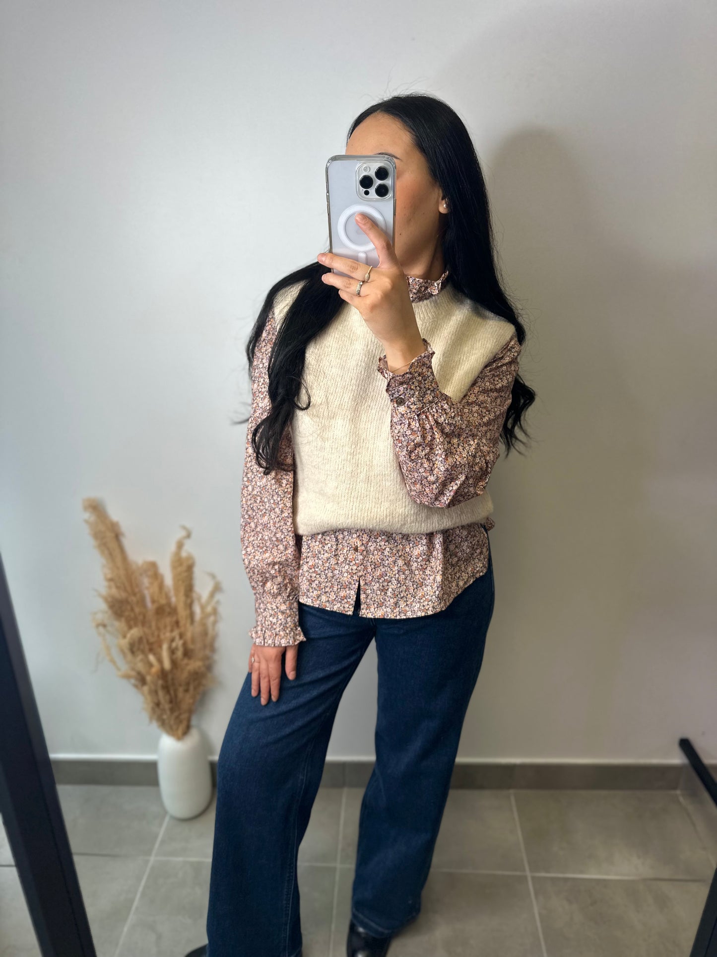 Chemise libertie à col montant - ALMA