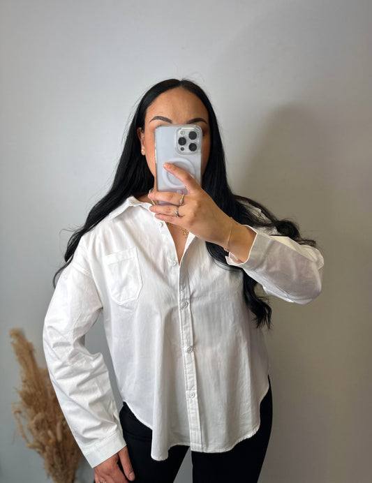 Chemise blanche boutonné au dos - MAËL