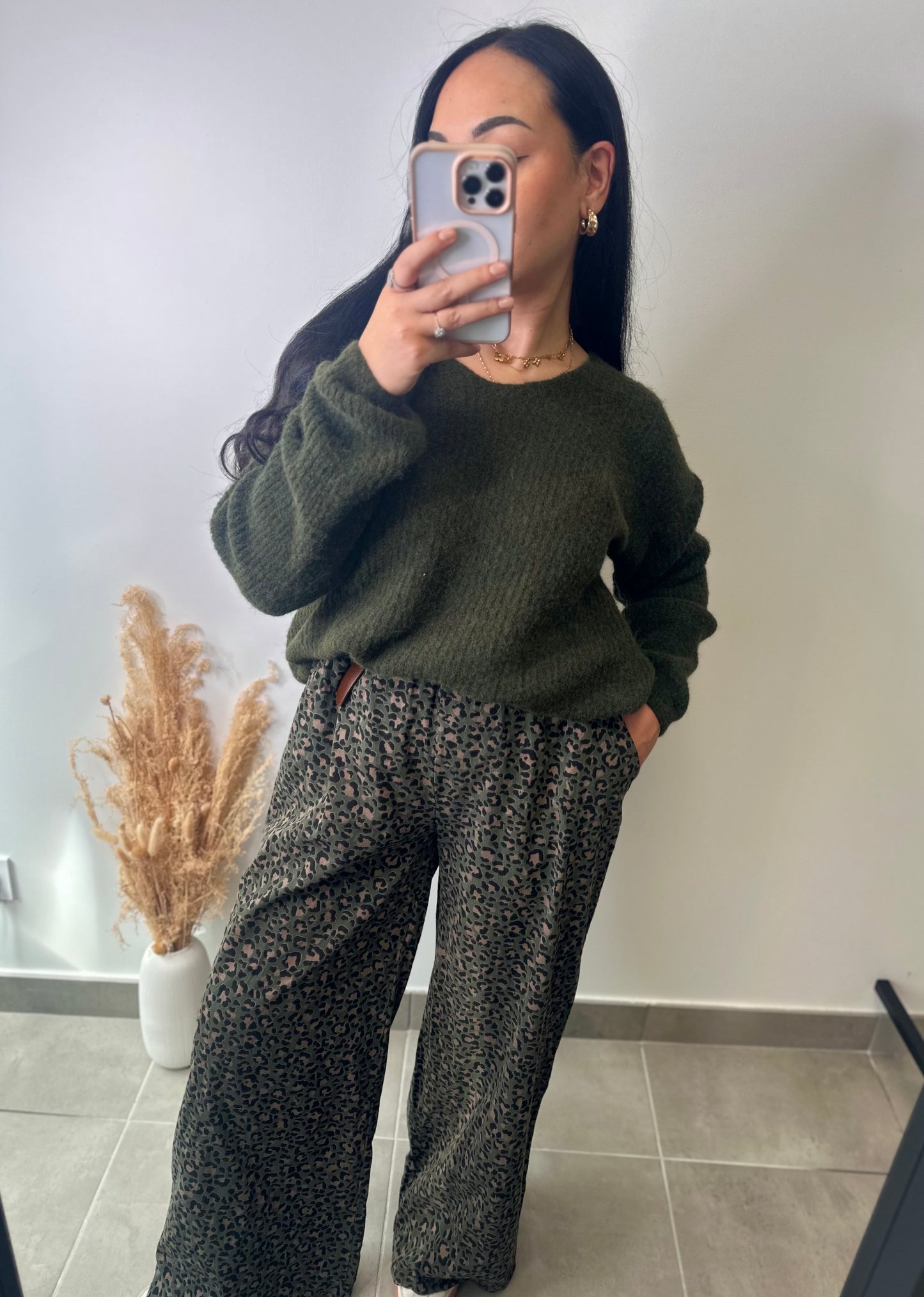 Pantalon léopard à ceinture - KARLA