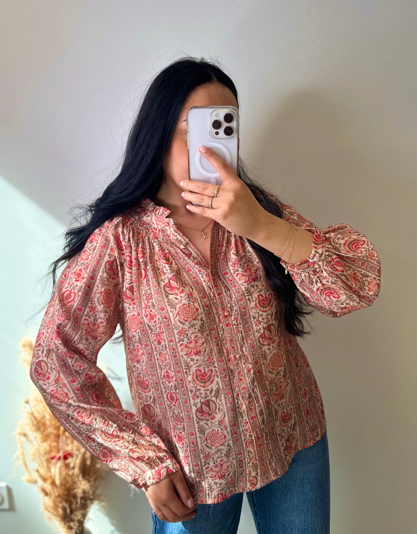 Chemisier à motifs fleuries - FLORA