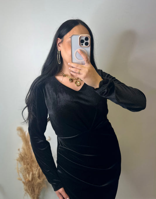 Robe longue en velours - HINAUPOKO