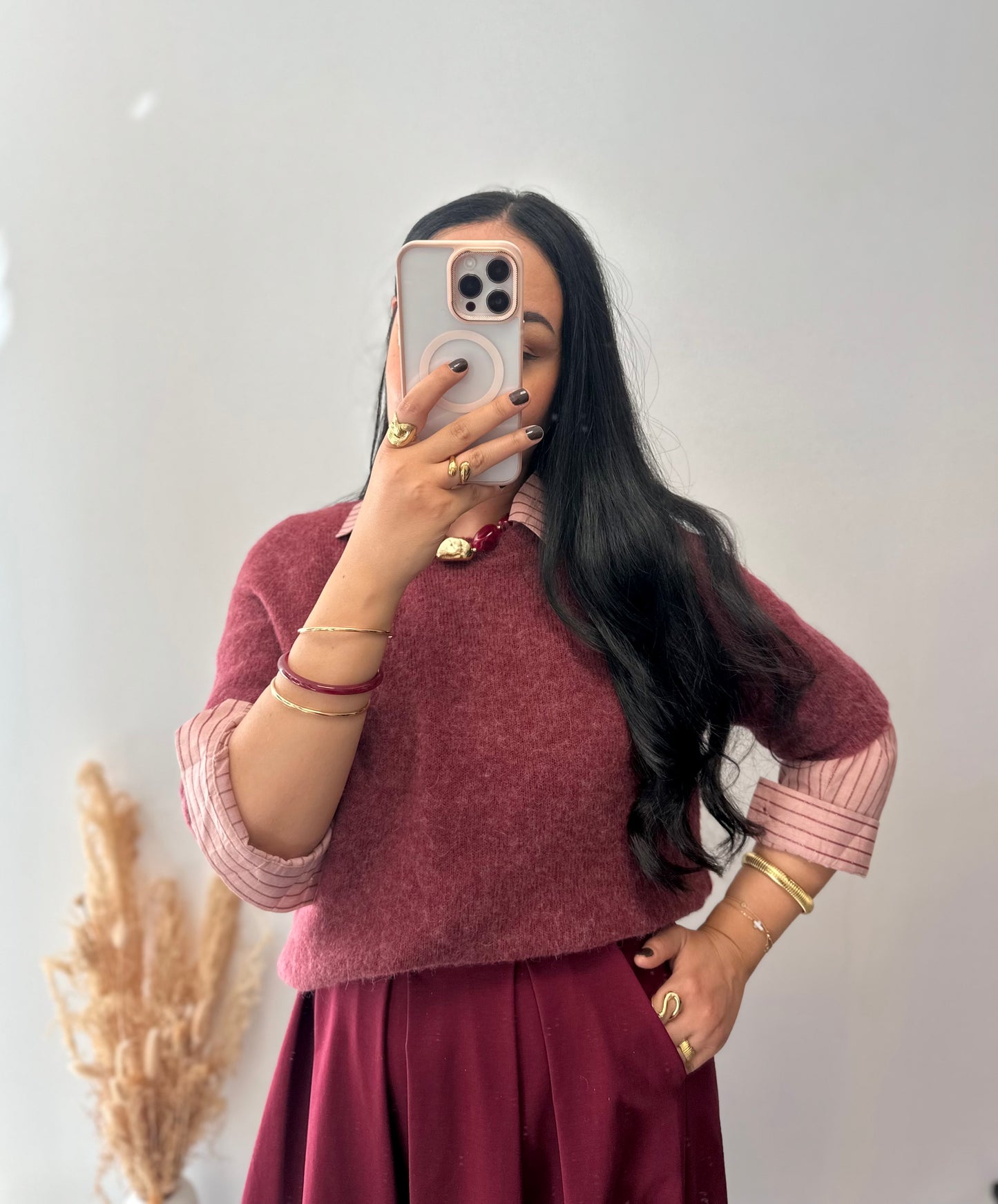 Pull en alpaga manches courtes - GIULIA