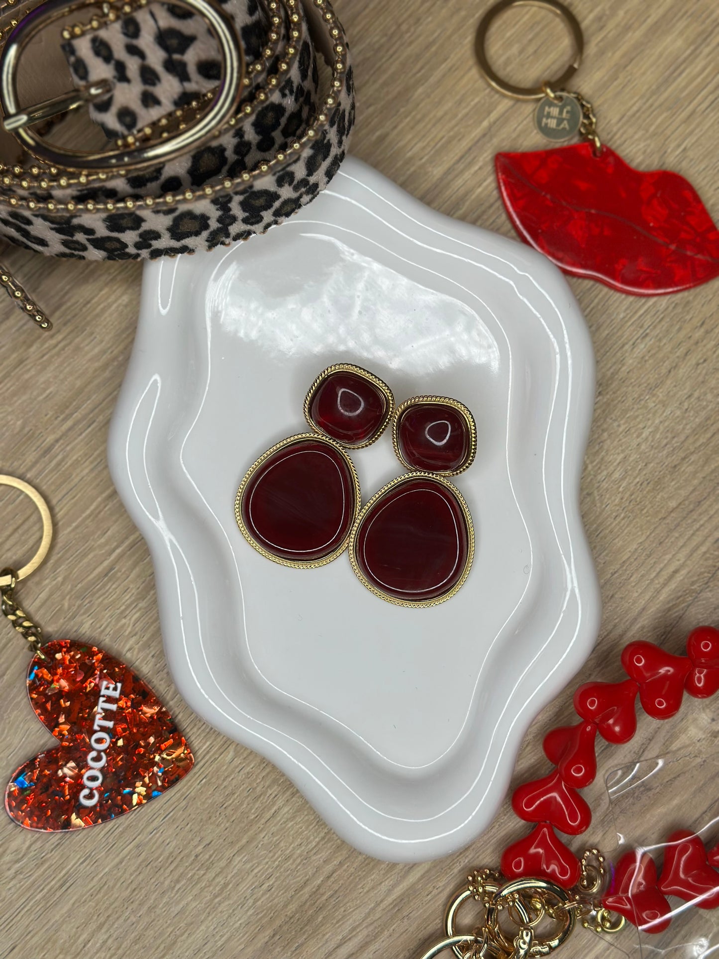 Boucles d’oreilles pendantes à pierres - LOUISE