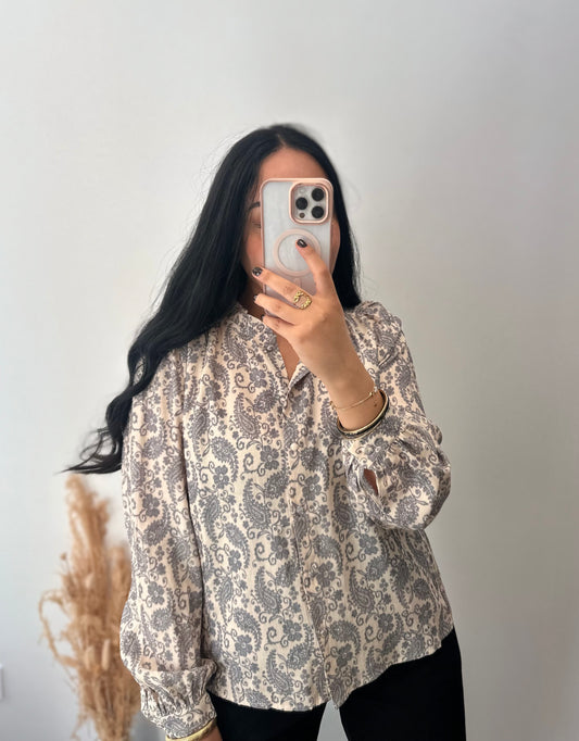 Baroque patterned shirt - ANNA