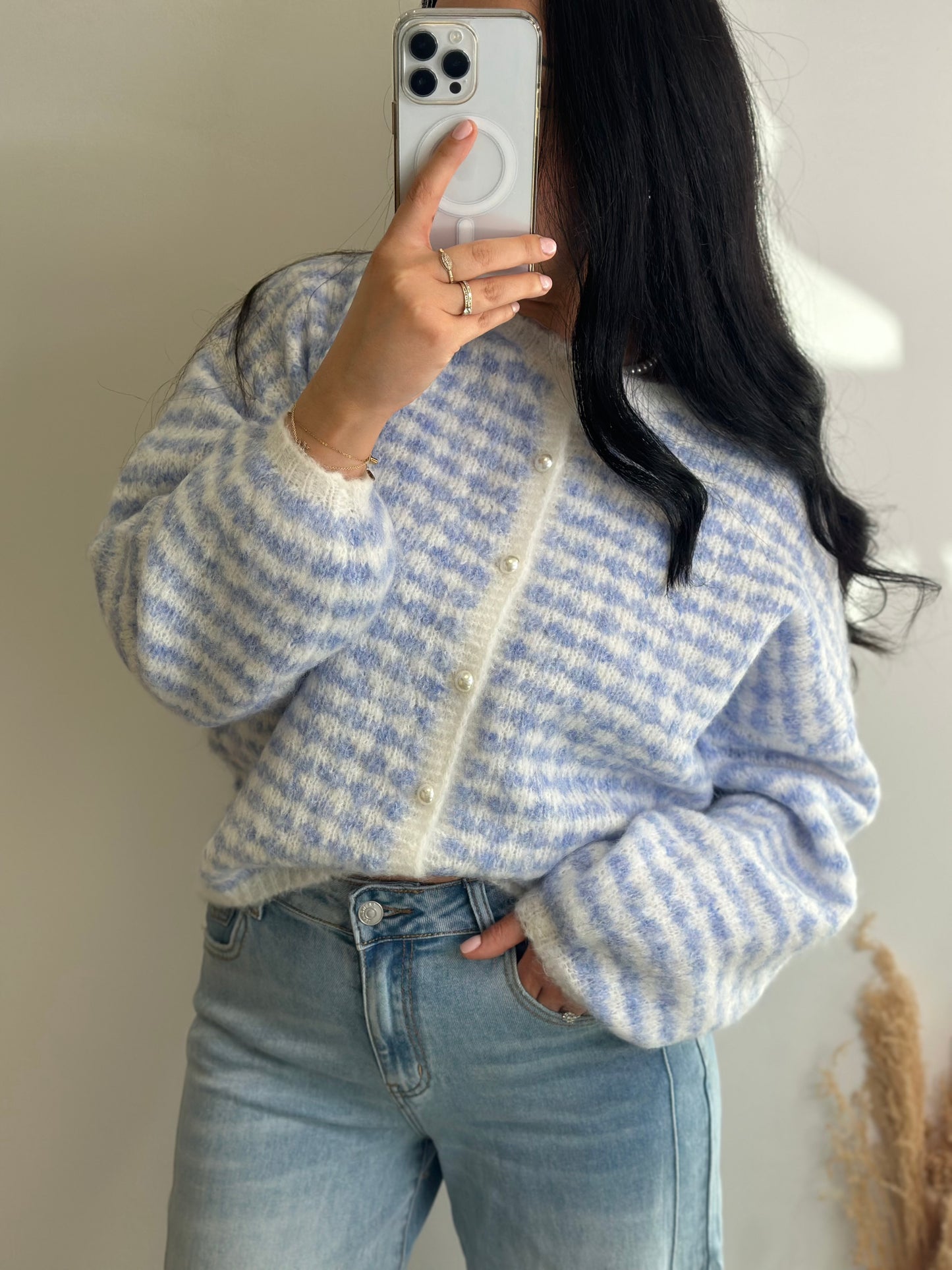 Gilet à rayures bleues & blanches - ROMY