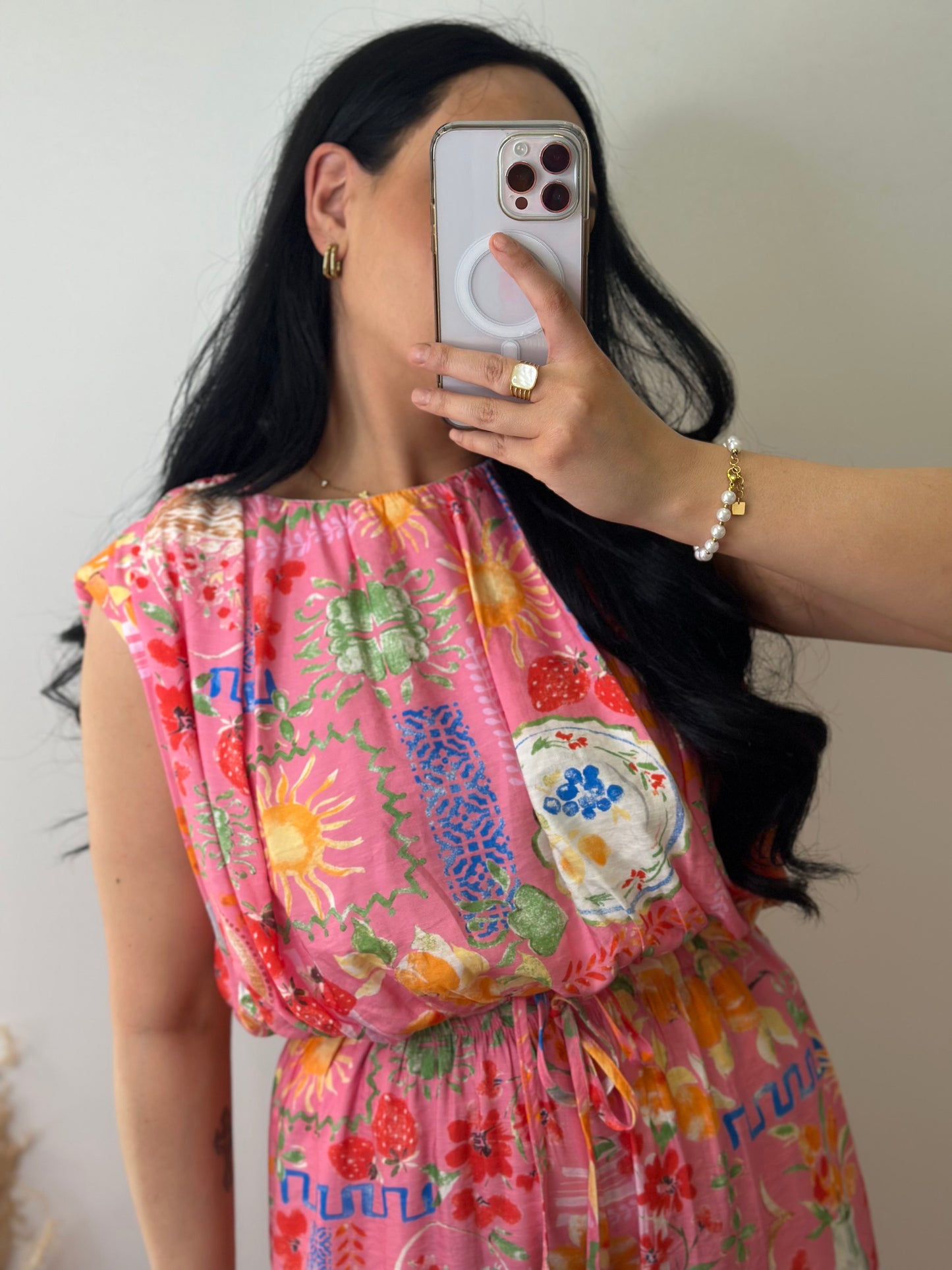 Top à motifs colorés