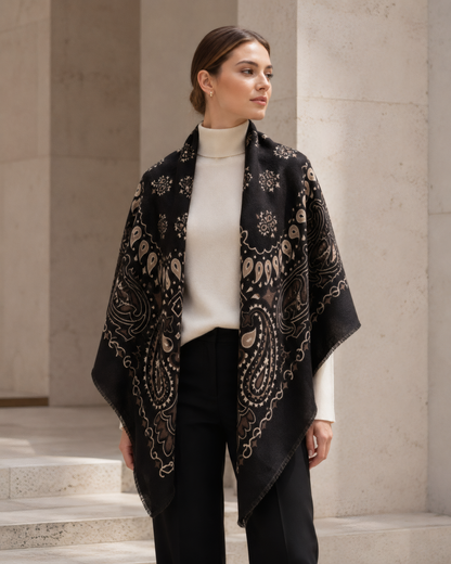 Écharpe motifs bandanas en laine