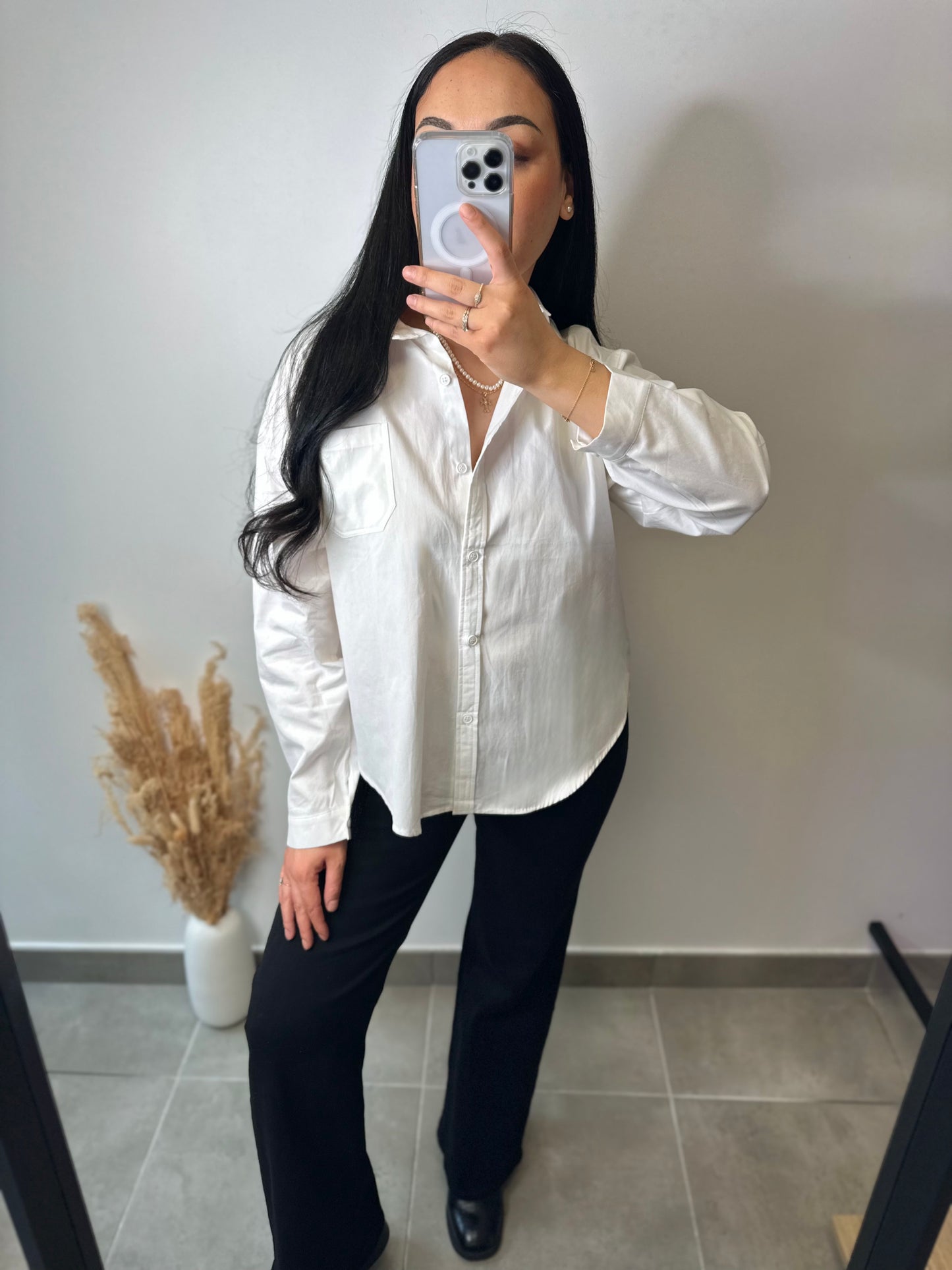 Chemise blanche boutonné au dos - MAËL