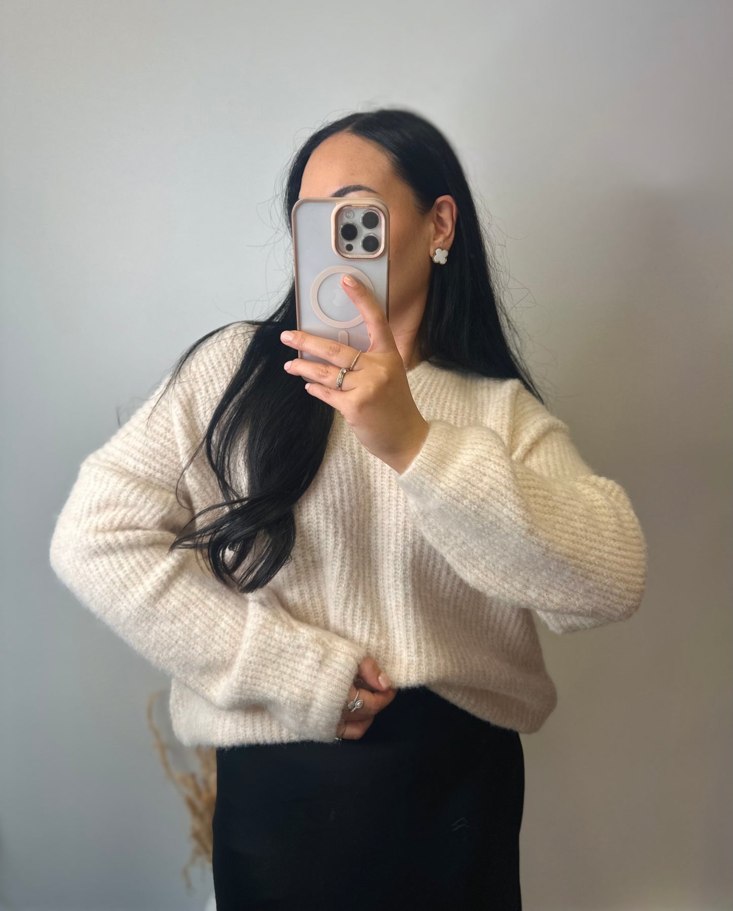 Pull doux manches boules - MAYA