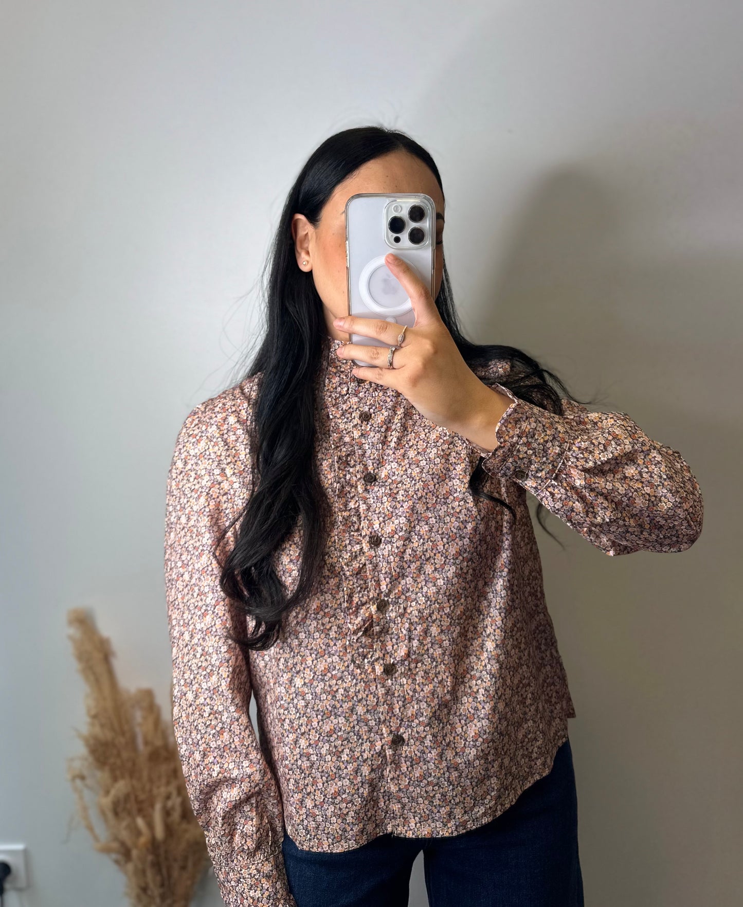 Chemise libertie à col montant - ALMA