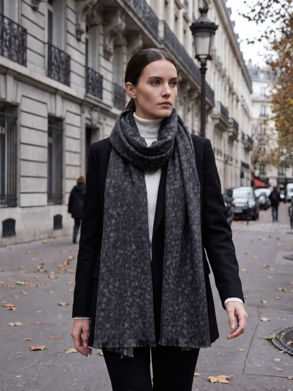 Écharpe 100% Laine motifs léopard