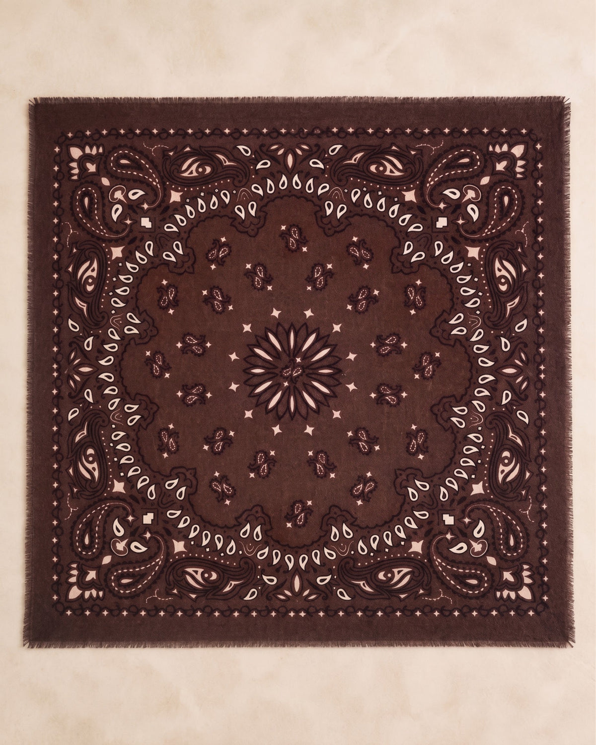 Écharpe motifs bandanas en laine
