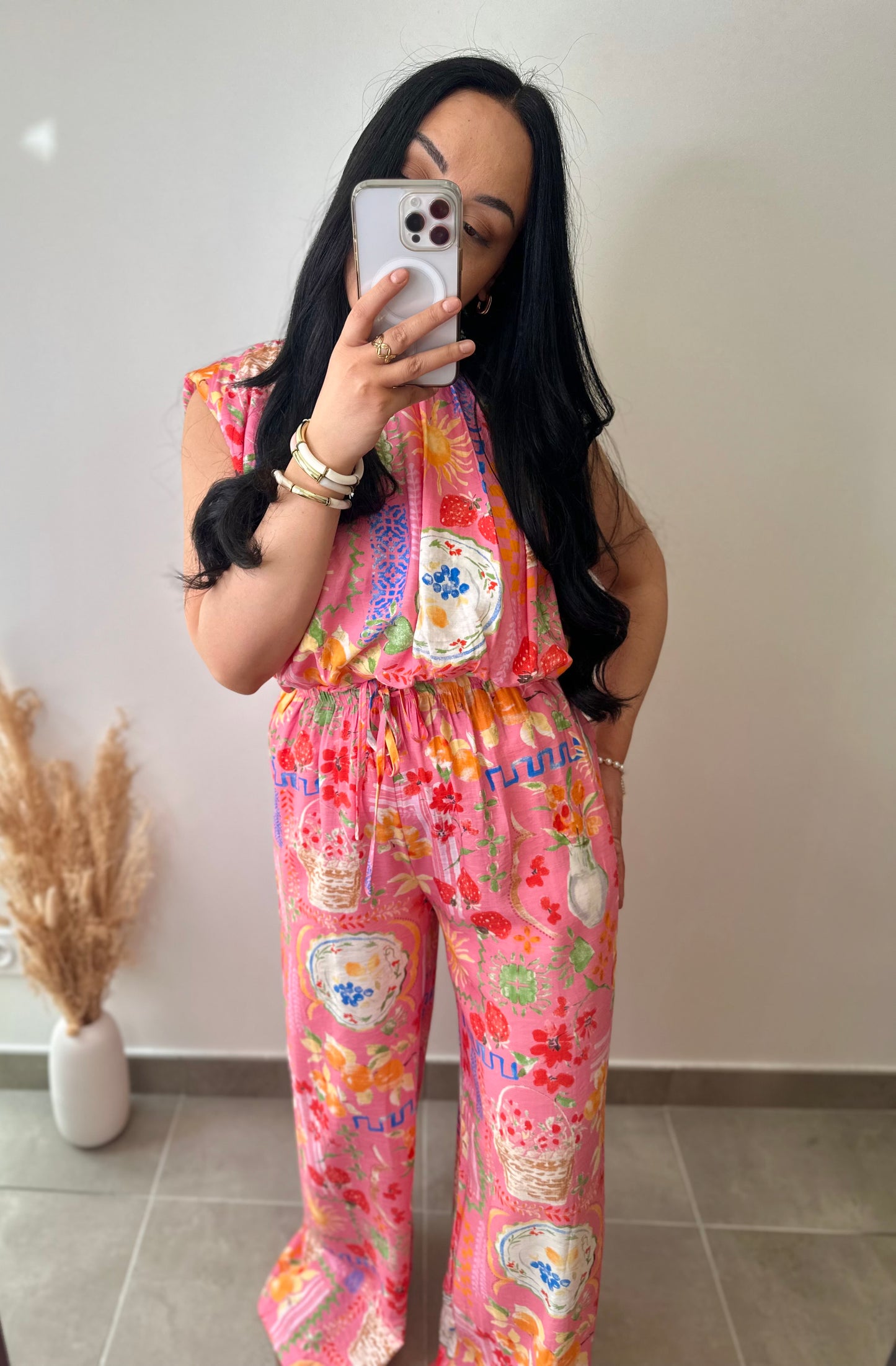 Top à motifs colorés