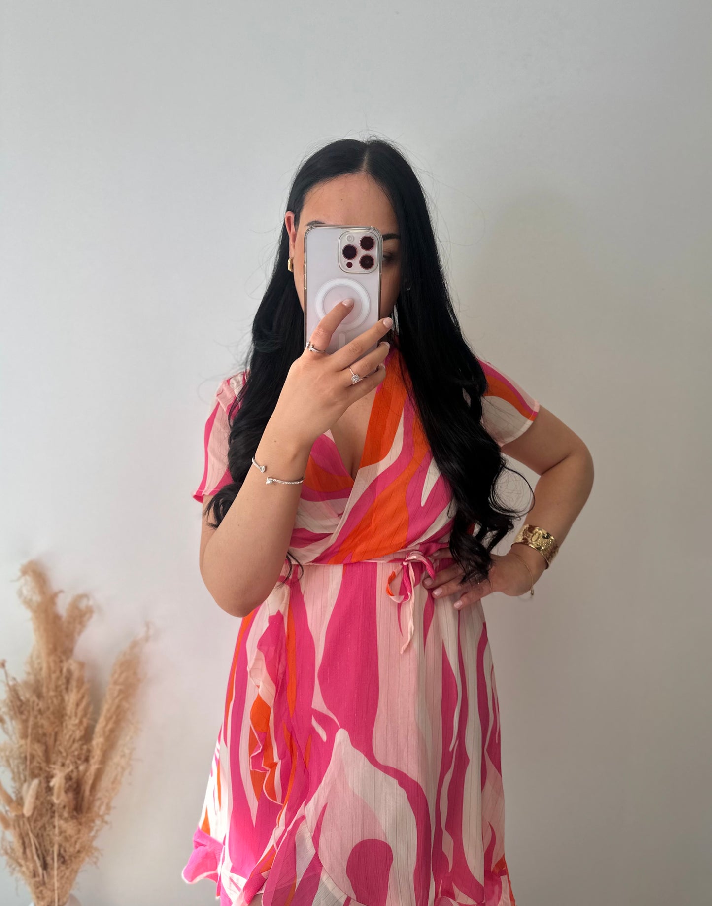 Robe portefeuille à motifs colorés