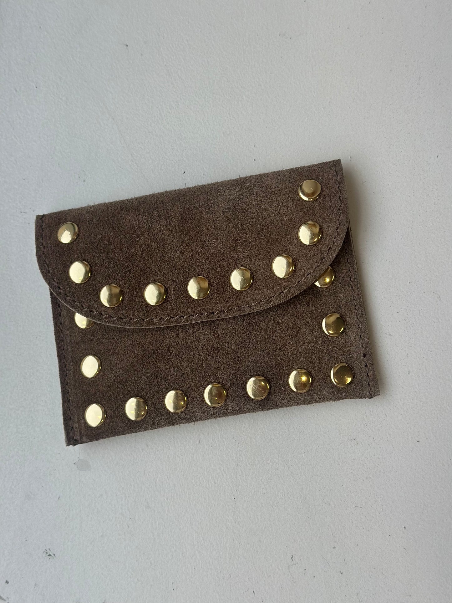 Petit porte monnaie en cuir daim